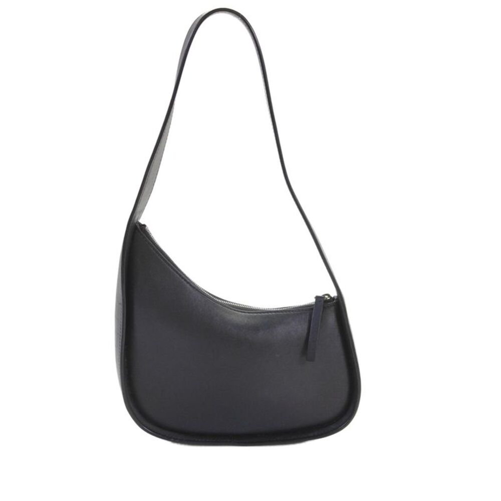 The Row Womens Leather Zipper Closure Satchel Shoulder Handbag Black